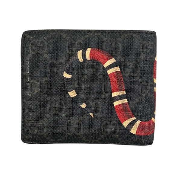 Gucci Monogram King Snake Bifold Wallet - Picture 2 of 7